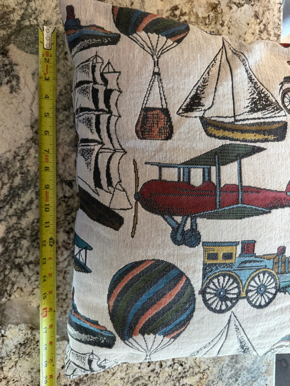 Vintage Transportation Decorative Throw Pillow - Multicolor